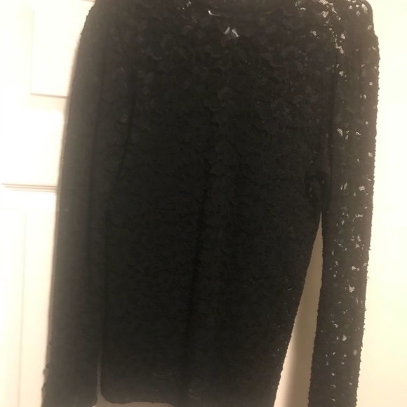Black lace long sleeve top from Mango - Picture 3 of 4
